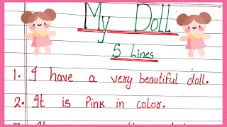 5 lines on my doll in English 🧸| few lines about my doll | short essay on my doll | my favourite toy