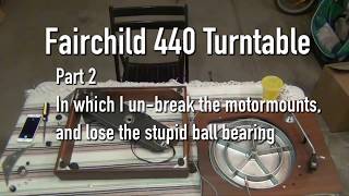 Fairchild 440 Turntable part2: Treat wood, replace belt, motor mounts