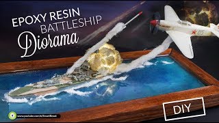 How to make battleship  DIORAMA - resin water [DIY]   ⚔