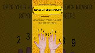 Multiplication Trick: Multiply Faster Using Your Hands! #shorts #education #maths #viral #tiktok