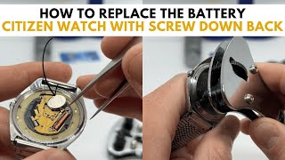 How to Replace the Battery on a Citizen Screw Down Watch Back | Citizen Watch Battery Replacement