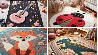 Beautiful crochet children's rugs🌹🧶♥️😍 (share ideas) #croche#children's#rug