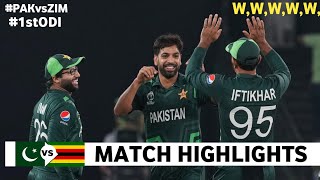 Pakistan vs Zimbabwe 1st ODI Cricket Match Full Highlights Cricket Live Highlights 24/11/2024