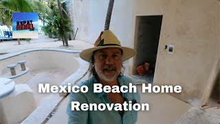 More Sidewalks and Pool Deck Concrete Done - Mexico Beach Home Renovation