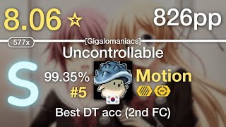 8.06⭐Motion | Ito Kanako - Uncontrollable [Gigalomaniacs] +HDDT #5 826pp 99.35% FC