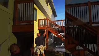 Watch the Magic happen! #deckrestoration #pressurewashing #deckcleaning #restoration