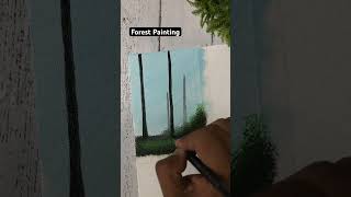 Acrylic Painting Forest Tutorial #shorts #painting