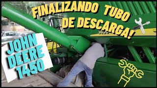 Terminando de tirar o tubo de descarga da 1450…