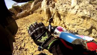 DR 250 crash on a rock when offroading...!