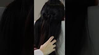 ASMR Cute Bow Half Up Hairstyle #asmr #hairstyle #asmrbrushing #asmrsounds #asmrvideo