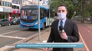 Homem tenta furtar bicicleta, é atropelado e fica em estado grave no centro