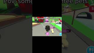 Free pets on Adopt Me #roblox #adoptme #shorts #funny pov: