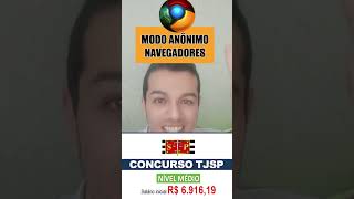 Questão de Prova TJ: Modo Anônimo no Navegador. Para que Serve ? #internet #tjsp #escreventetjsp