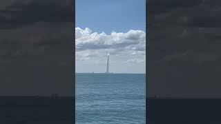 This is a view of chandrayaan3 launch from Sriharikota in a coast guard ship on patrol #isro #C3