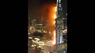 حريق فندق في دبي راس السنه 2016 Dubai Hotel Catch on Fire