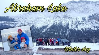 Search for Ice Bubbles at Abraham Lake during winter| ysay dale