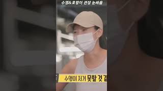 소녀시대 수영 피트니스 센터 호랑이 관장과 눈싸움으로 번진 운동 | 전참시 전현무 이영자 한효주 진서연 #shorts