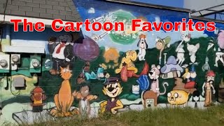 A Kalamazoo mural that is so much fun!!! My favorite cartoons. #painted mural #cartoons