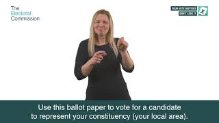 BSL Senedd and Police and Crime Commissioner elections - How do I vote in the Senedd election?