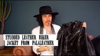 STUDDED LEATHER BIKER JACKET FROM PALALEATHER