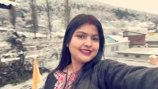 First Experience of Snowfall 🥶|| Snowfall Live || Gadi Snow Main Doob gayi 🥶🏔️