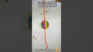 Comment your brother name/easy rakhi making tutorial for beginners #shortsfeeds #art #viralvideo