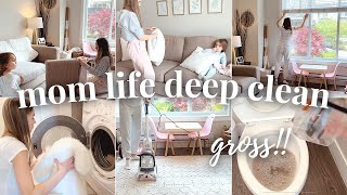 MOM LIFE DEEP CLEAN WITH ME || DEEP CLEAN MY LIVING ROOM WITH ME || Taylor Marie Motherhood