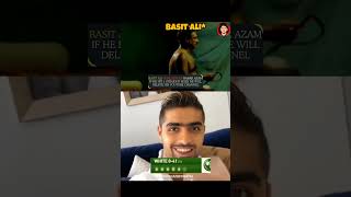 Basit Ali and Babar Azam | Basit Ali Reaction to Babar Azam six #babarazam #pakistan #shortsfeed