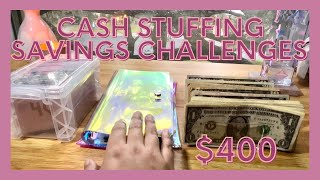 ✨CASH STUFFING MY SAVINGS CHALLENGES✨ December Paycheck #1 | $400 | Savings Challenges