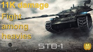 World of Tanks STB-1 - 11K Damage | Fight among heavies