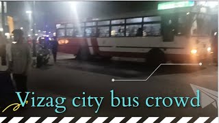 vizag city bus crowd in Rk beach bus stop |vihan times