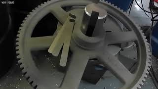 Boring a Large Gear in a Metal Lathe and Broaching a Keyway