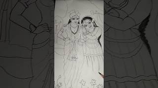 Radha Krishna drawing ✨♥️#shortvideo #pencildrawing #radhakrishna #krishna