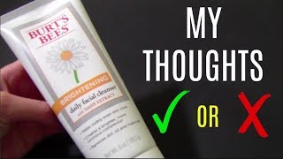 Burt's Bees Brightening Daily Facial Cleanser Product Review