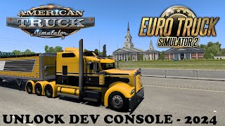 UNLOCK AND ENABLE THE DEV CONSOLE IN #ATS & #ETS2 - 2024