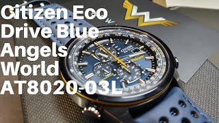 Relógio Citizen Eco Drive Blue Angels World AT8020-03L