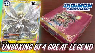 UNBOXING BOX DIGIMON CARD GAME BT4 GREAT LEGEND