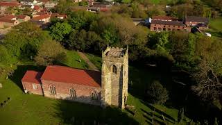 CHURCH OF ST JOHN THE BAPTIST, Carnaby, Bridlington, East Yorkshire taken with DJI Mini 2