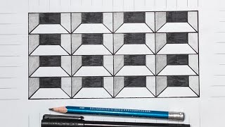 How to draw a 3D pattern | Easy 3D art