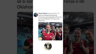 César Vidal | Este es el equipo de Ping pong americano que ha ganado a China. de Oklahoma...