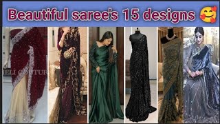 Designer Black Color Sequence Saree -  Kaleendi || beautiful saree's 15 designs