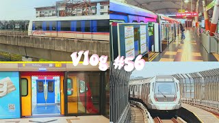 Vlog #56 | Train Vlog🚇 | Riding all rail services by RapidKL | LRT | MRT (KG+PY Line)