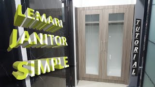 inspirasi cara membuat LEMARI JANITOR / tempat sapu dan alat pel