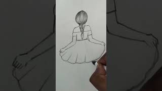 Easy Girl Drawing Step By Step #shorts #artwork #drawing #2023