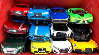 BOX FULL OF Diecast Cars - Nissan GTR R50, Bugatti Centodieci, Audi R8, BMW M4, Bugatti La Voiture