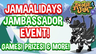 🔴 ANIMAL JAM JAMAALIDAYS JAMBASSADOR EVENT! | *HUGE PRIZES AJ/AJC* | ITZ BREEZY AJ