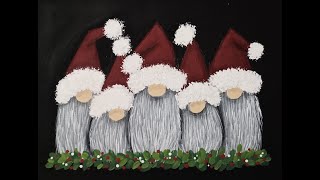 Acrylic Painting: Santa Gnomes Christmas Painting Demo