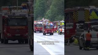 Massenunfall mit 25 Fahrzeugen auf der A4