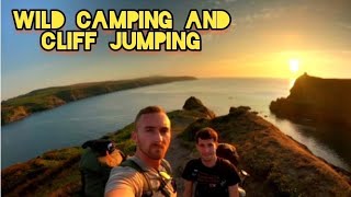 Wild camping and Cliff jumping at The Blue Lagoon West Wales