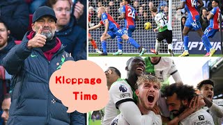 Kloppage Time-91st min Harvey Elliott strike vs Crystal Palace sends Liverpool top of the table